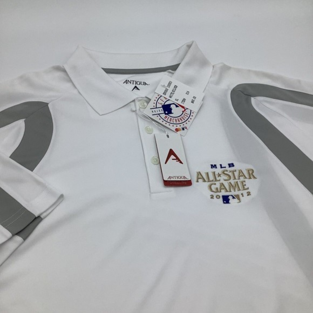 Antigua Mens Short Sleeve MLB 2012 All Star Game Polo White Size XL‎ NWT